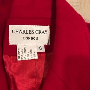 charles gray Jackets & Coats - Red wool knee length women’s pea coat charles gray Jackets & Coats - Red wool knee length women’s pea coat